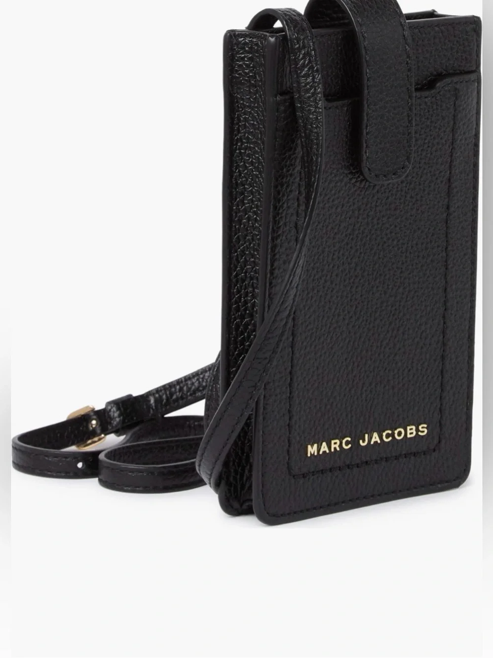 Marc Jacobs Black Leather Phone Crossbody bag